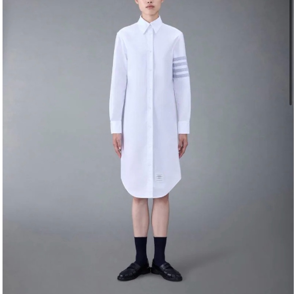 Thom Browne Oxford 4 Bar Shirtdress